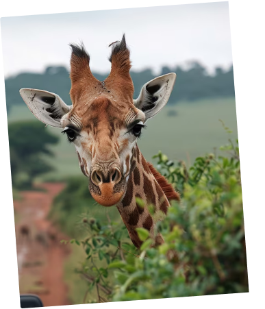 Giraffe in the African savanna
